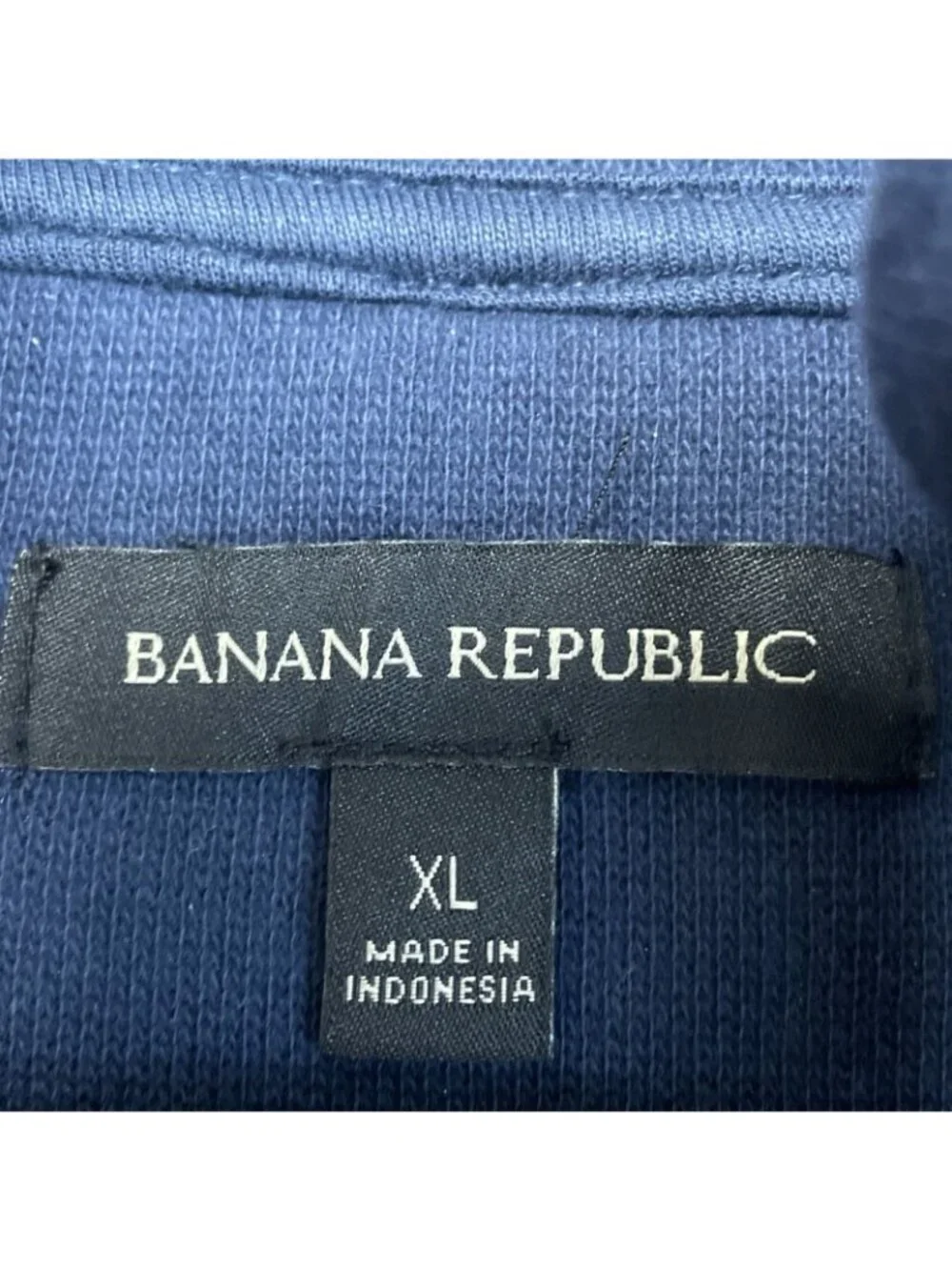 Banana Republic Men's XL Navy Half-Zip Pullover Sweatshirt d1639